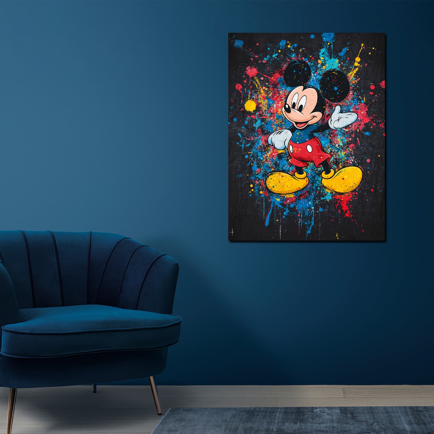 Quadro pop art felice topo personaggio colorato moderno allegro