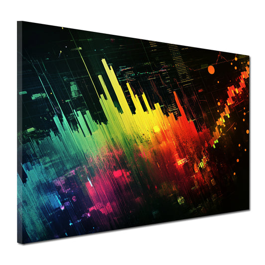 Quadro pop art finanza mercato azionario