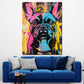 Quadro pop art francese bulldog moderno colori stile