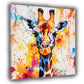 Quadro pop art giraffa colorata vivace moderna