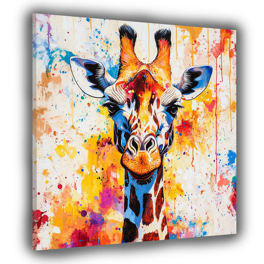 Quadro pop art giraffa colorata vivace moderna
