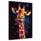 Quadro pop art giraffa colorato moderno