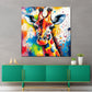 Quadro pop art giraffa variopinta vivace moderna