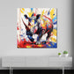 Quadro pop art rinoceronte colorato potente moderno