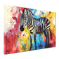 Quadro pop art zebra colorato vivace moderno