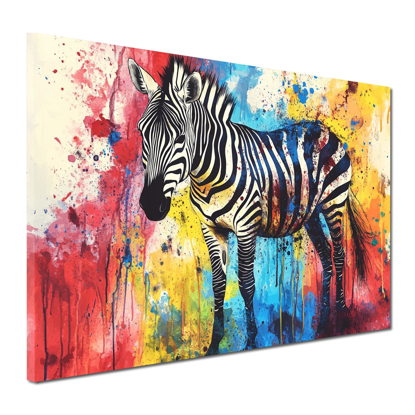 Quadro pop art zebra colorato vivace moderno