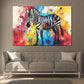 Quadro pop art zebra colorato vivace moderno