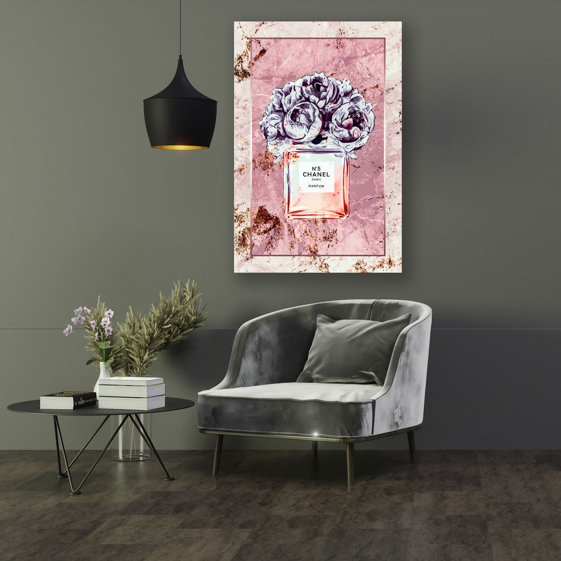Quadro profumo fiori moderno rosa elegante