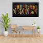 Quadro spezie colorate cucchiaio erbe cucina orientale moderno