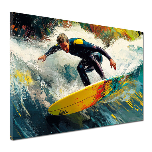 Quadro sport surf onda energia mare