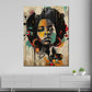 Quadro street art African Woman ritratto colorato