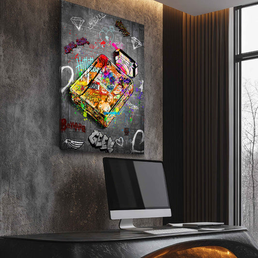 Quadro street art profumo fashion icone urbano