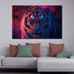 Quadro tigre colorazione neon intenso moderno misterioso