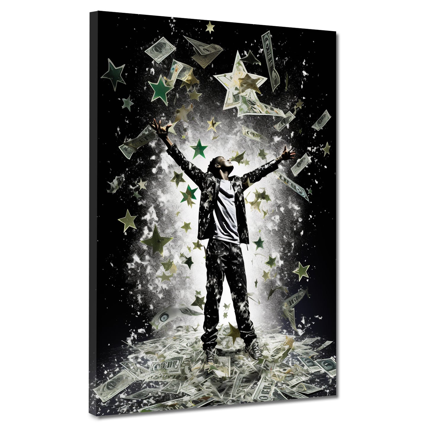 Quadro uomo denaro successo energia ispirazione