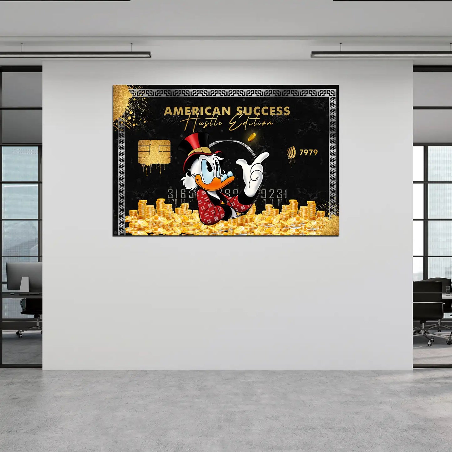 Quadro Duck Success Carta Motivazione Comic Mindset