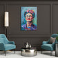 Ritratto Frida sorridente con fiori quadro
