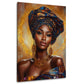 Ritratto africana elegante con turbante quadro