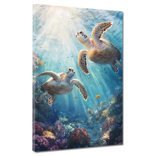 Tartarughe tropicali oceano quadro