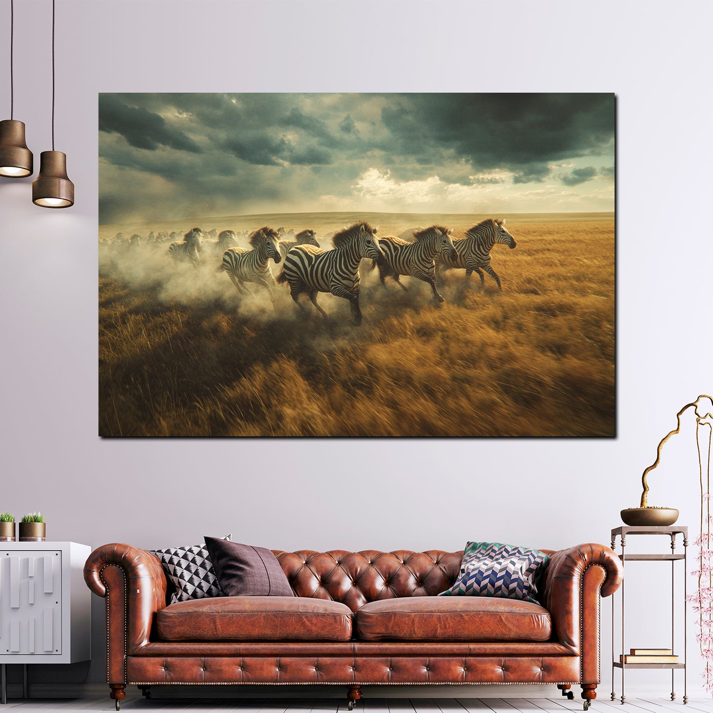 Zebre al galoppo quadro