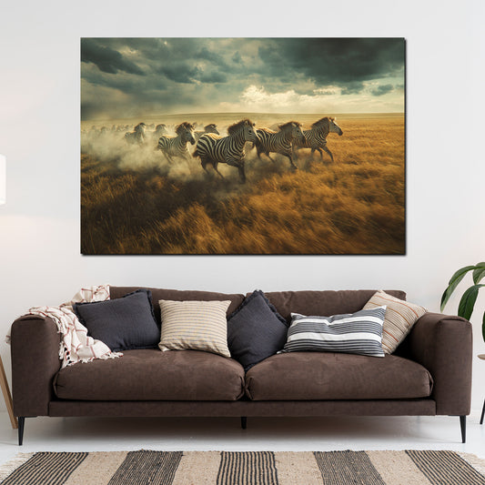 Zebre al galoppo quadro