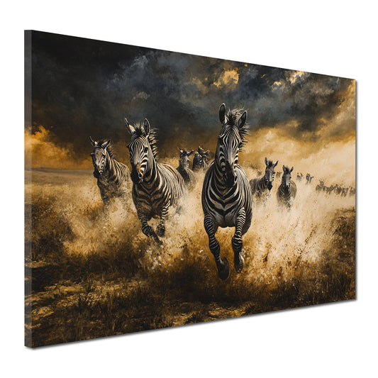 Zebre in corsa quadro