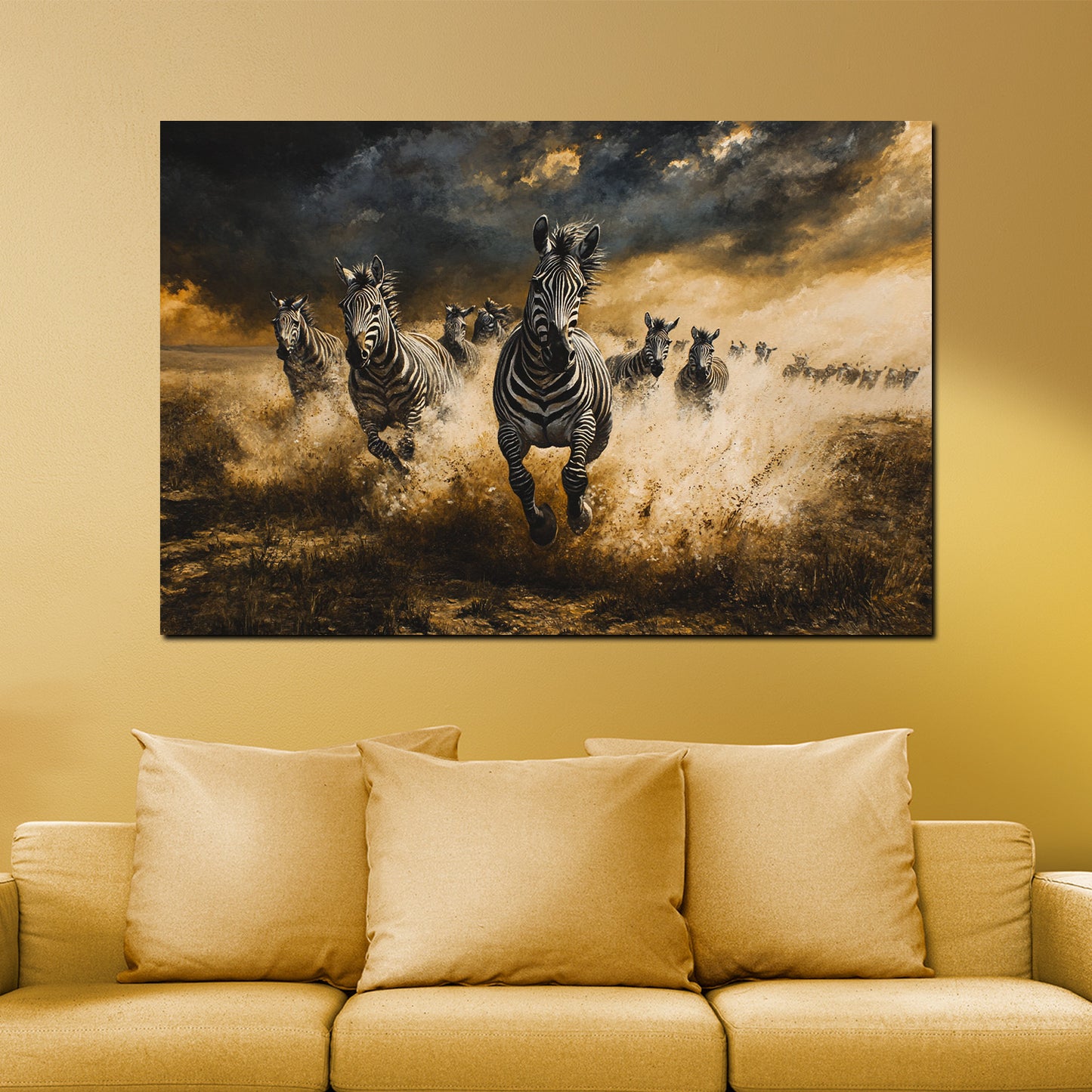 Zebre in corsa quadro