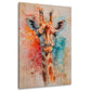 Acquerello giraffa colorato con colori brillanti quadro