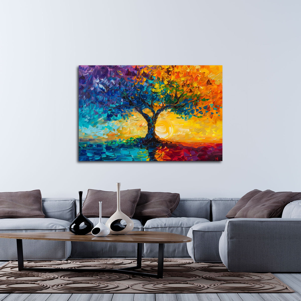 Quadro albero della vita in soggiorno
