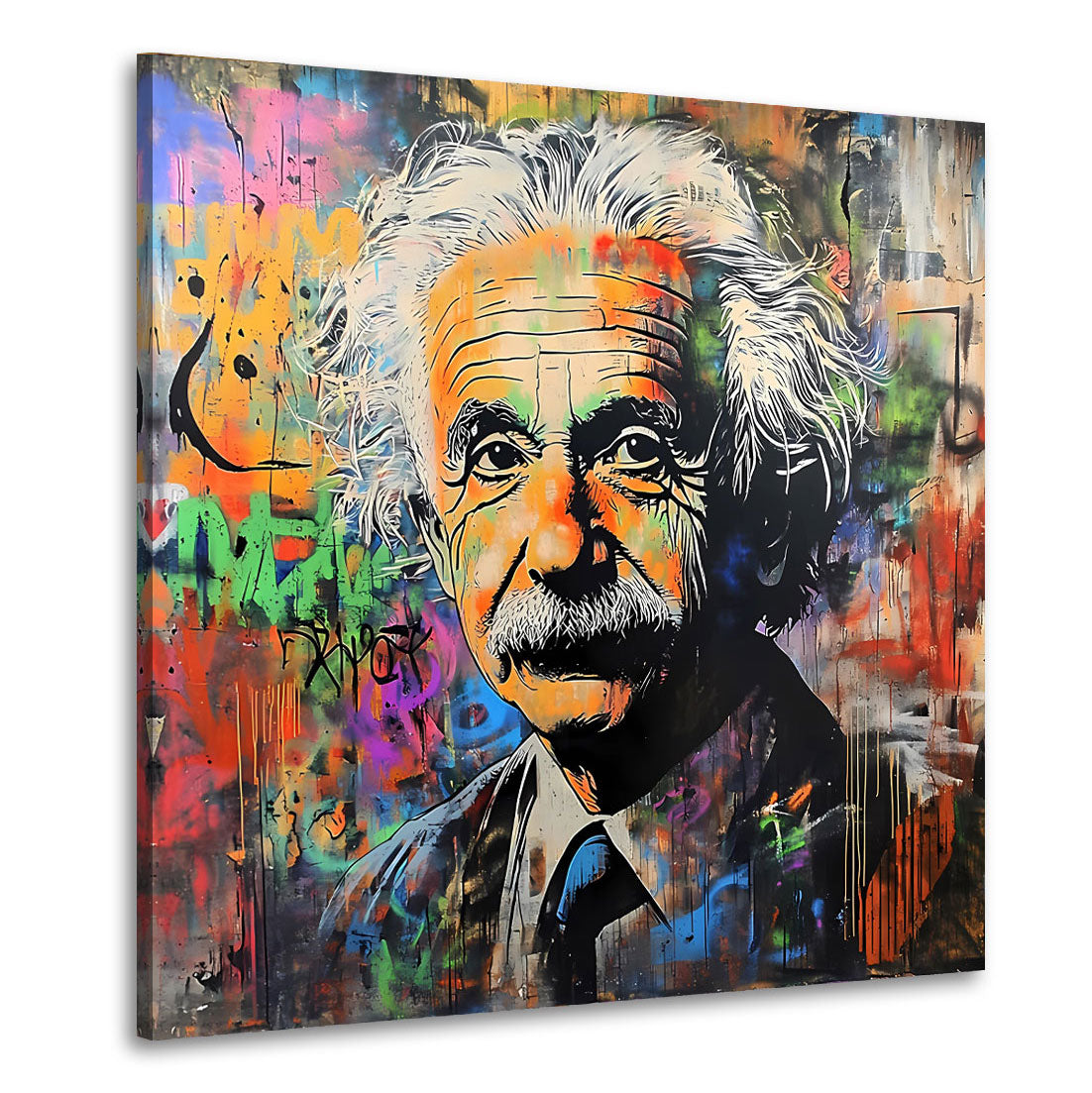 Albert arte urbana ritratto graffiti colori vivaci quadro