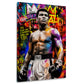 Ali leggenda della boxe in stile graffiti pop art quadro