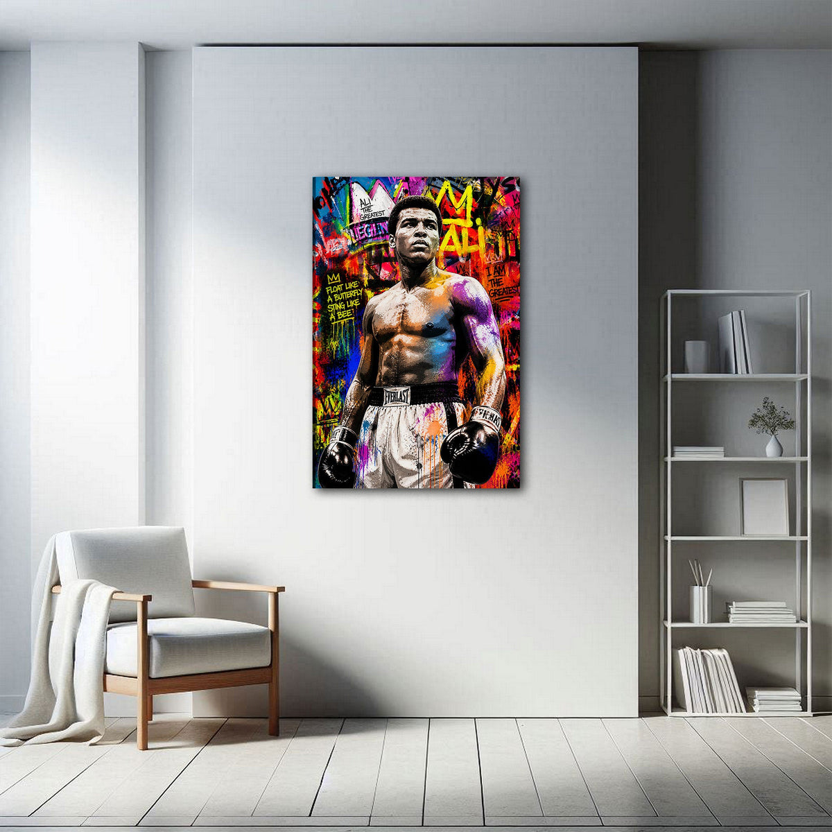 Ali quadro graffiti pop art ambientato