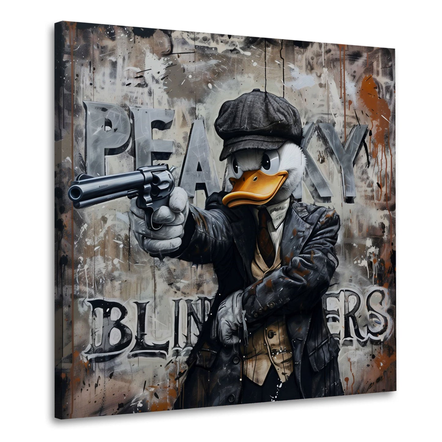 Anatra gangster street art in stile contemporaneo quadro