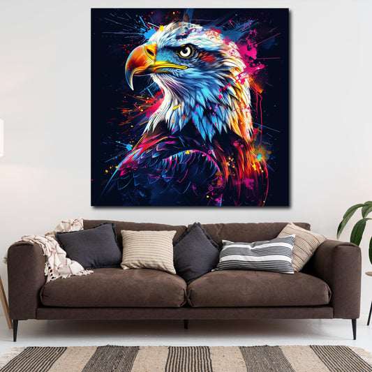 Aquila Pop Art ritratto rapace arte moderna quadro