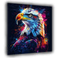 Aquila Pop Art ritratto rapace arte moderna quadro