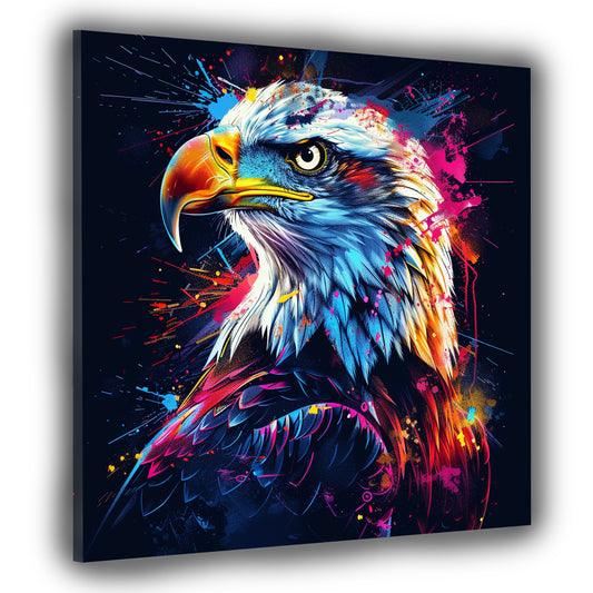 Aquila Pop Art ritratto rapace arte moderna quadro