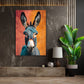 Asino espressivo colorato in stile contemporaneo quadro