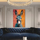 Asino espressivo colorato in stile contemporaneo quadro