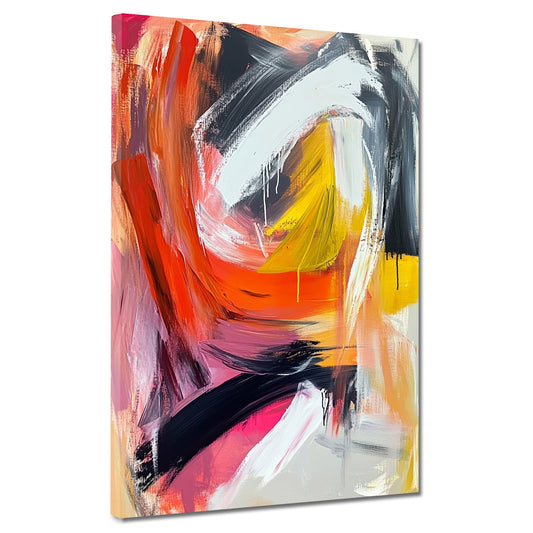 Astratto linee di pennello vivaci su fondo chiaro quadro