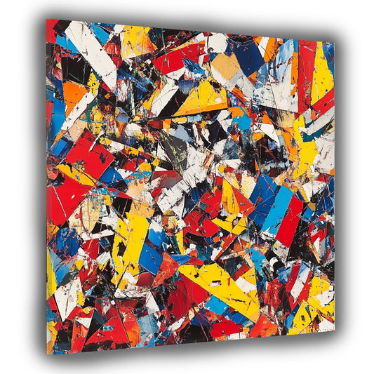 Astratto frammenti colorati quadro