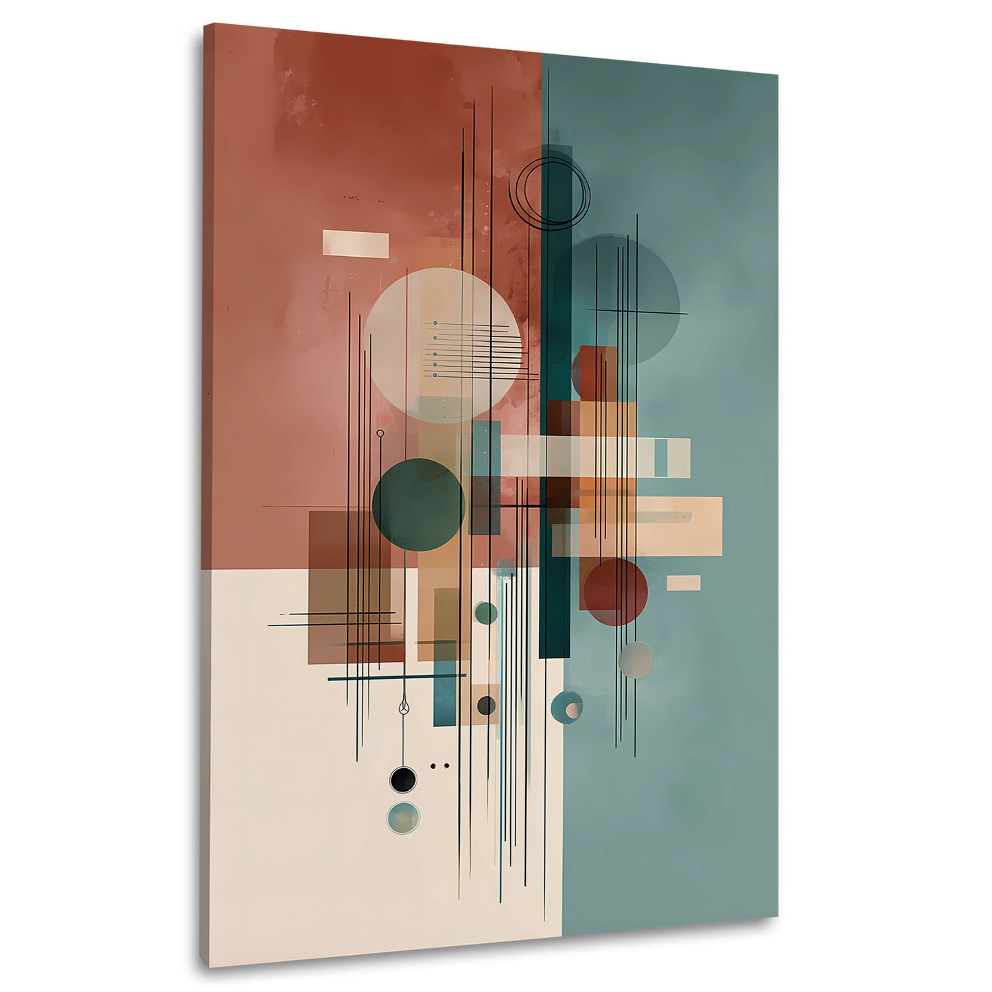 Astratto geometrico arte moderna forme e colori quadro