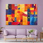 Astratto geometrie colorate motivi vivaci quadro