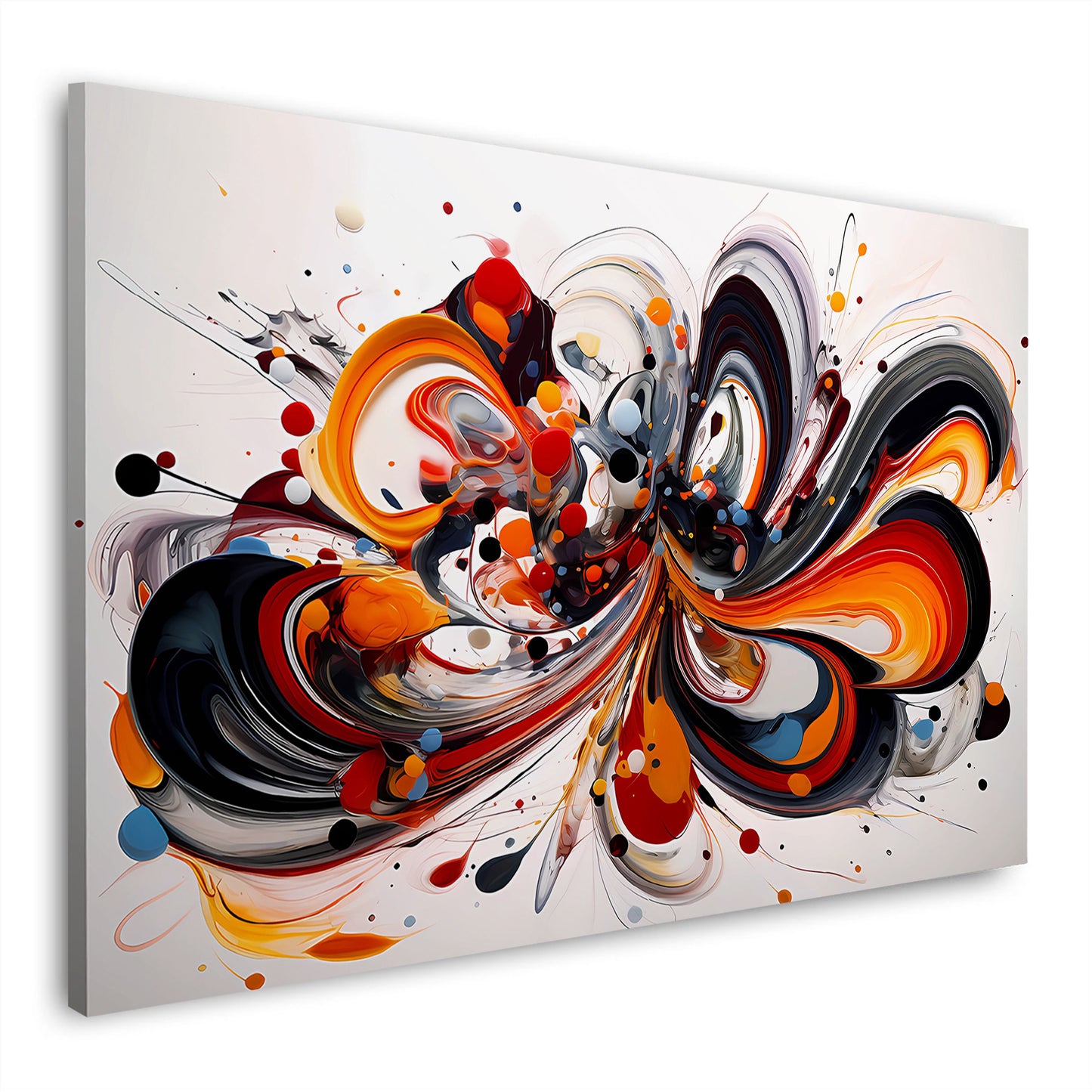 Astratto vortice cromatico con punti quadro