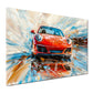 Auto 911 sportiva rosso astratta moderno quadro