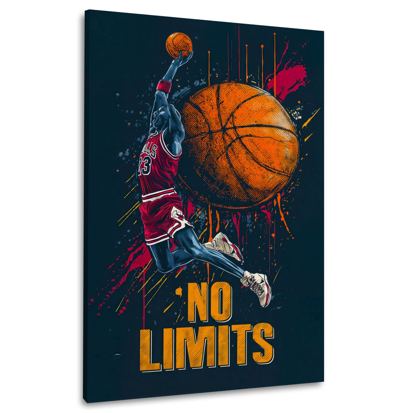 Basket schiacciata in movimento motivazione pop art quadro