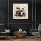 Batteria strumento musicale spartito stile vintage sgabello quadro