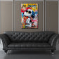 Beagle a fumetti con occhiali da sole e scritta Love quadro