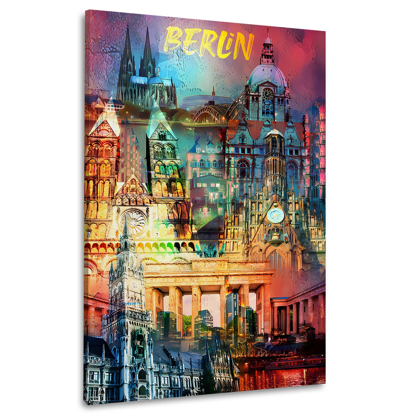 Berlino arte pop monumenti architettura città immaginaria quadro