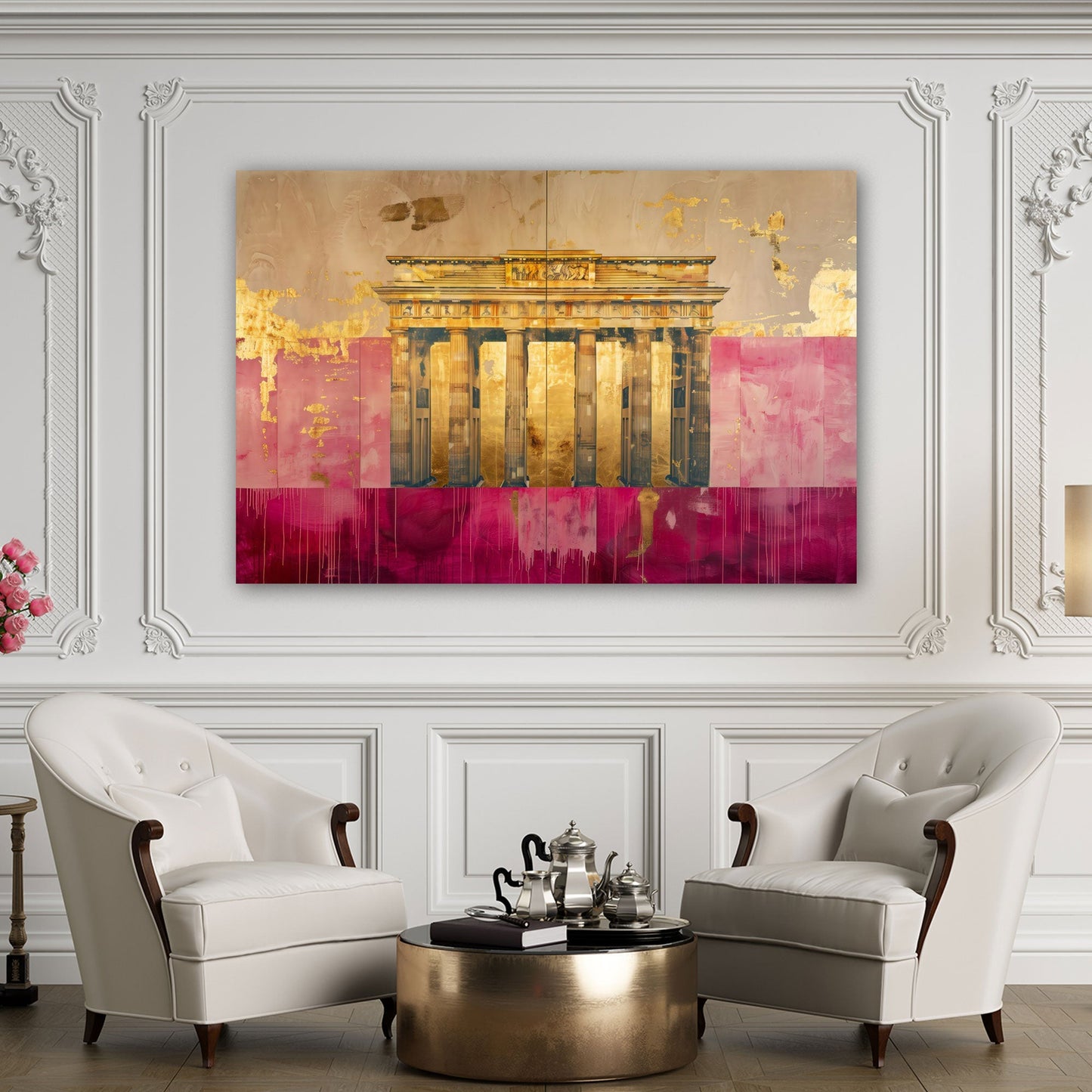 Berlino oro astratto moderno di elegante fattura quadro