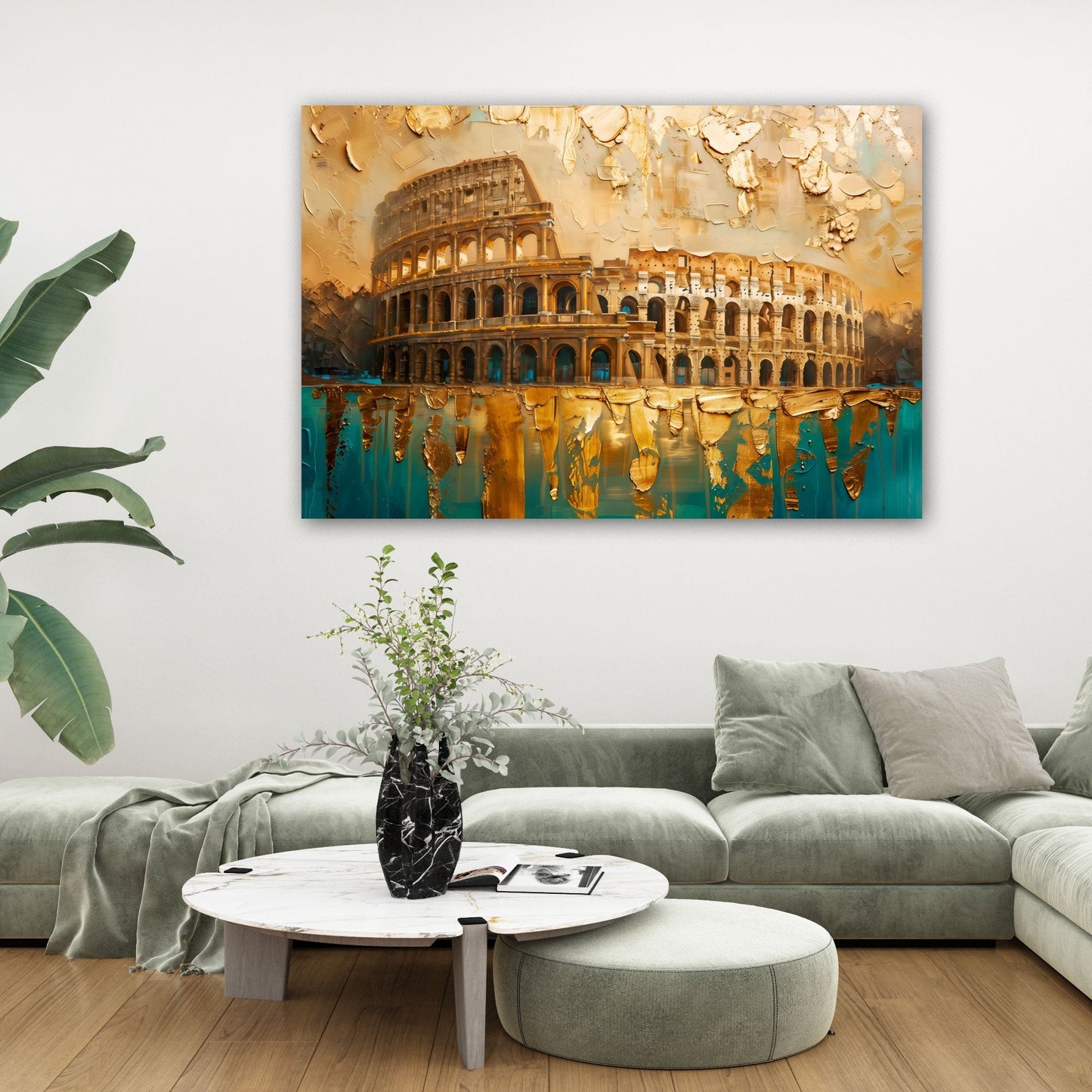 Berlino simbolo oro astratto di elegante fattura quadro