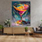 Bicchiere da cocktail pop art astratto colorato quadro